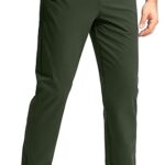 Pudolla Men's Golf Pants Stretch Work Dress Comfy Pants 30"/32"/34" Lightweight Quick Dry Casual Slacks Trousers with Pockets